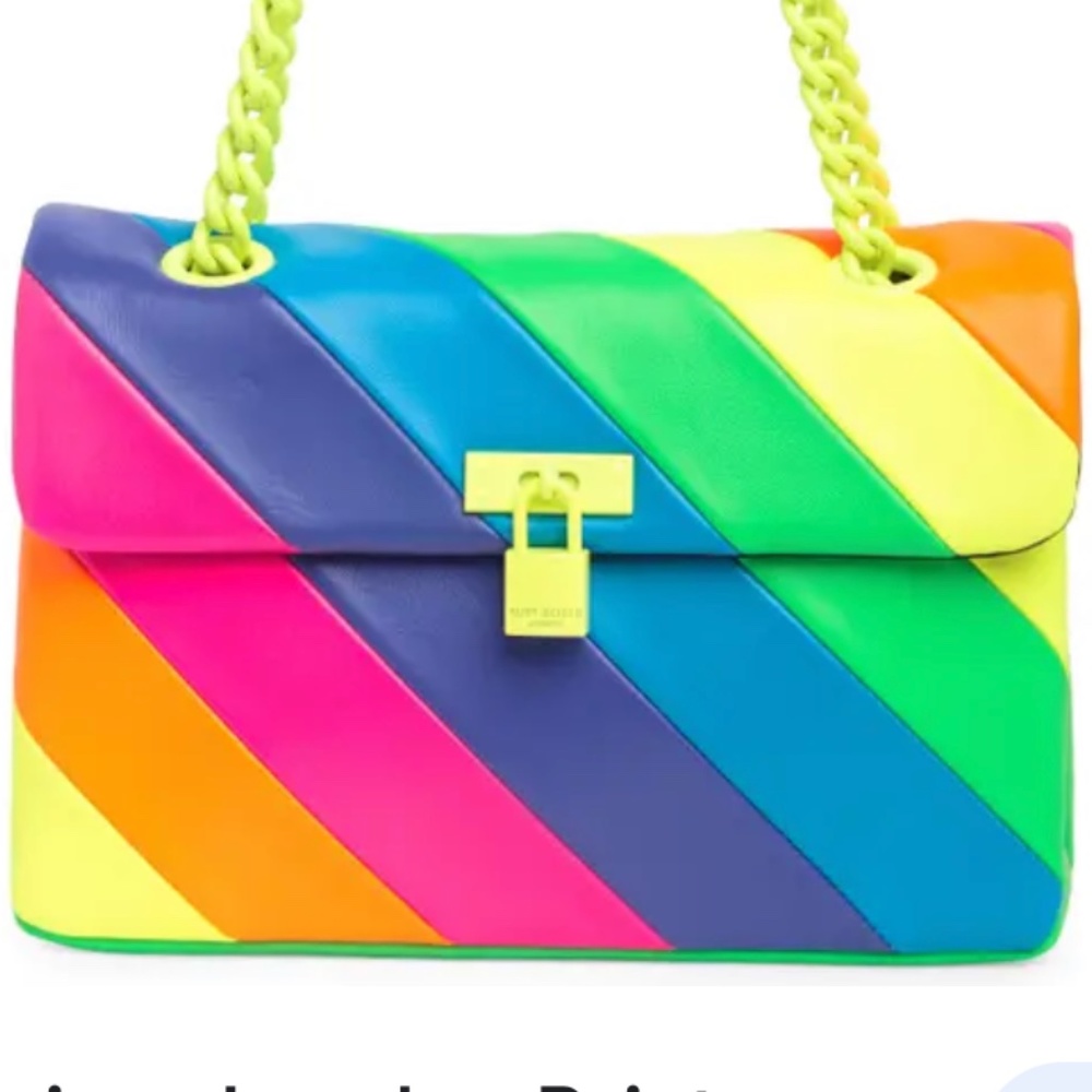 Kurt Geiger Kensington rainbow  neon purse